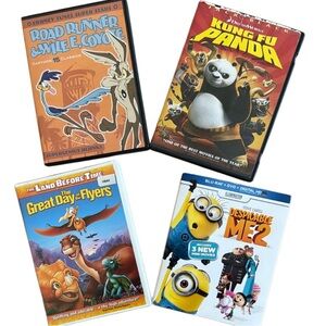 BUNDLE OF 4 CHILDRENS FAVORITE DVDS 
GREAT FOR MOVIE NIGHT OR A LAZY AFTERNOON